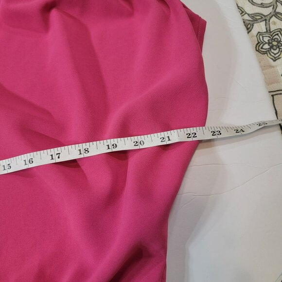 Dreimp Faux Wrap Top, Women L, Hot Pink, Dolman Sleeve, Elastic Waist, 90's, EUC - Picture 9 of 10